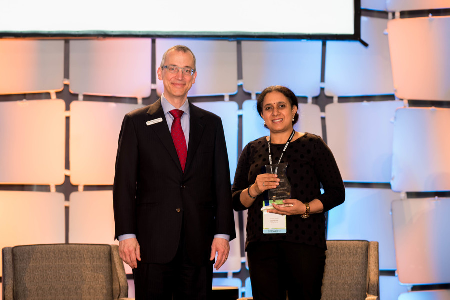 2018 Capability Challenge Champion Ashwani Nandini and CMMI Institute CEO Kirk Botula